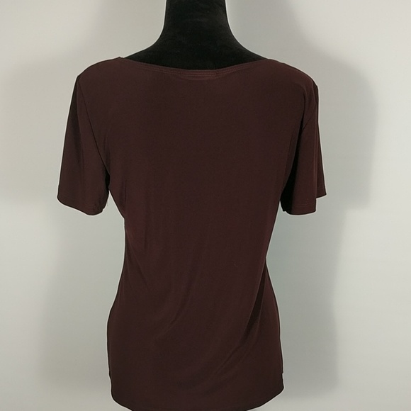 Coldwater Creek Brown Short Sleeve Top Sz M - Picture 4 of 7